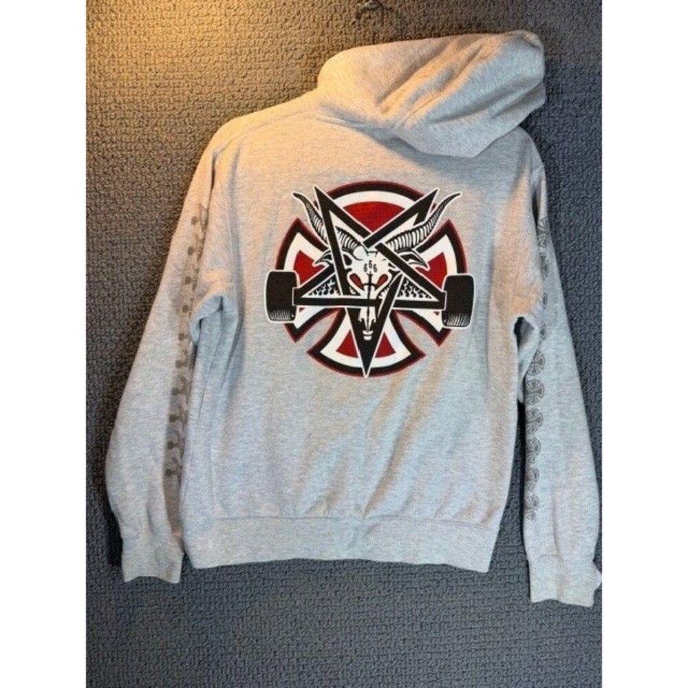 Independent Trucks  x Thrasher Hoodie Cross Logo Skateboard Design Y2K Skate